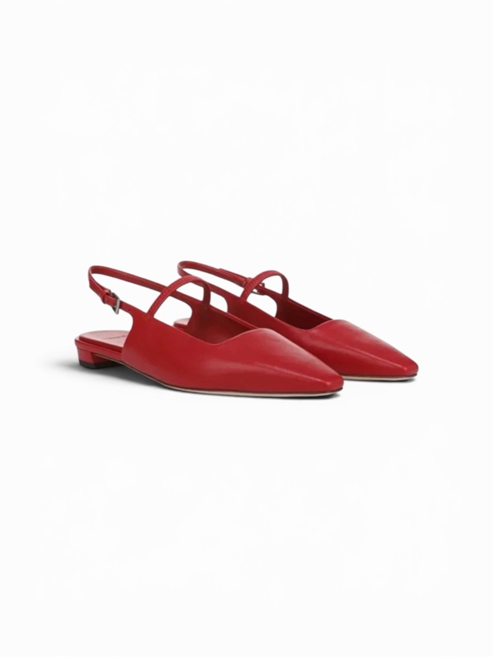 VINCE Allie Leather Slingback Flats Crimson Sz 9